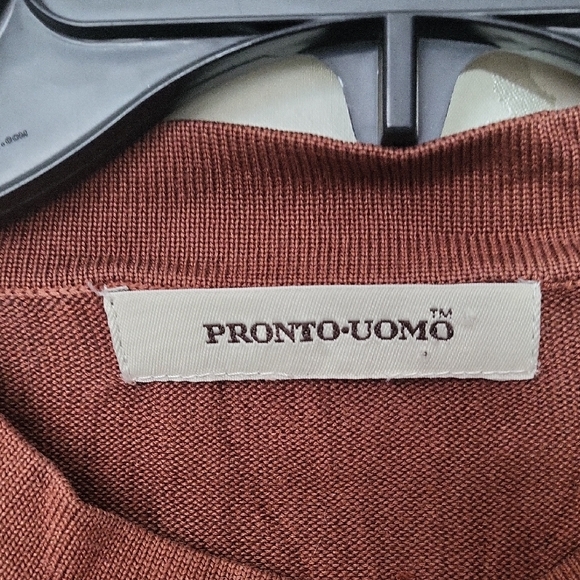 Papermoon Brown 3/4 Sleeve Boxy Tee with Mandarin Collar - Picture 2 of 5